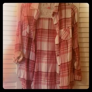 Pink & White Plaid shirt